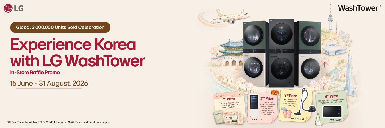 In-store Raffle Promo: Experience Korea with LG WashTower™